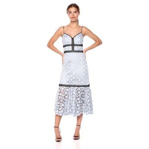 Jill Jill Stuart Blue Lace Elle Tea Length Dress